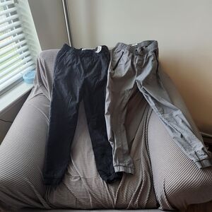 Kids' Black and Gray Jogger Pants
